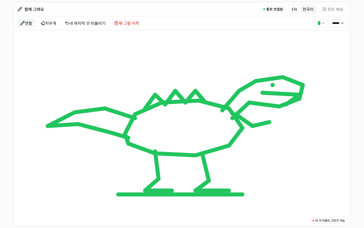 A dinosaur drawing